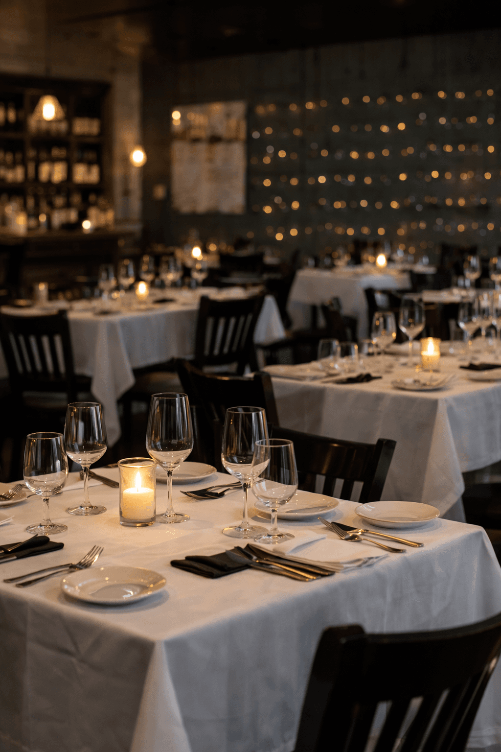 Fine dining room at Fozzie's Dining in Cookeville